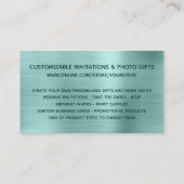 Glittery Bleek Turquoise Folie Online Store Visitekaartje (Achterkant)