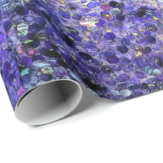Glittery Blue Cadeaupapier (Rol Hoek)