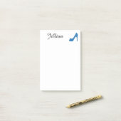 Glittery Blue High Hiel Post-it® Notes (Op bureau)