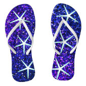 Glittery Blue Ombre Sparkle Starfish Patterns Scha Teenslippers (Voetbed)