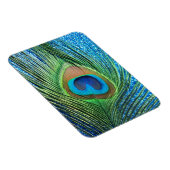 Glittery Blue Peacock-stilstand Magneet (Rechterzijde)
