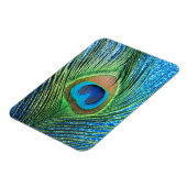 Glittery Blue Peacock-stilstand Magneet (Linkerzijde)