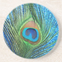 Glittery Blue Peacock-stilstand