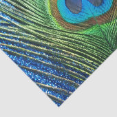 Glittery Blue Peacock Tissuepapier (Detail)