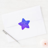Glittery Blue Sparkle 16de verjaardag aangepaste n Ster Sticker (Envelop)