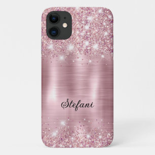 Glittery Blush Roos Goudfolie 65e Verjaardag Case-Mate iPhone Case