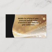 Glittery Boke (goudsparkle) | QR-code Visitekaartje (Achterkant)