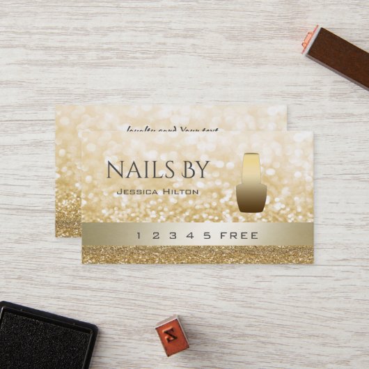 glittery bokeh , een trouwe glittery bokeh , een m klantenkaartje (Voorkant / Achterkant in situ)