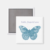 Glittery Butterfly Magneet (Voorkant / Achterkant)