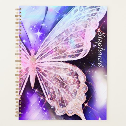 Glittery Butterfly Planner (Voorkant)