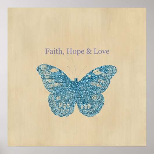 Glittery Butterfly Poster (Voorkant)