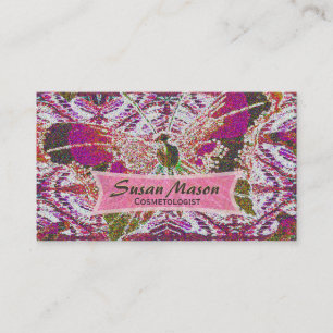 Glittery Butterfly Print Visitekaartje