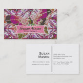 Glittery Butterfly Print Visitekaartje (Voorkant / Achterkant)