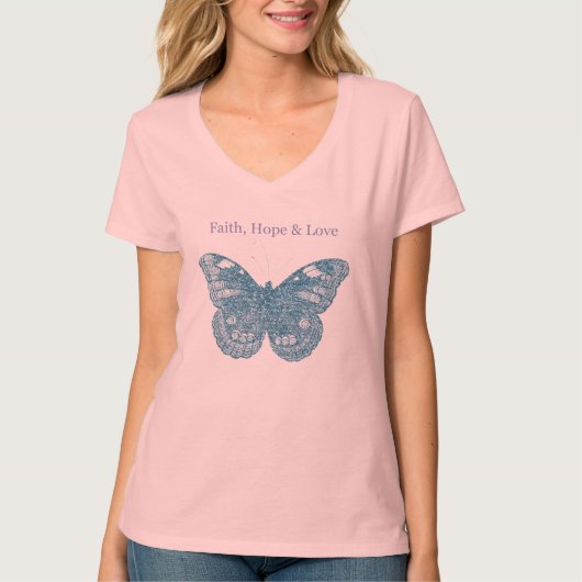 Glittery Butterfly T-shirt (Voorkant)