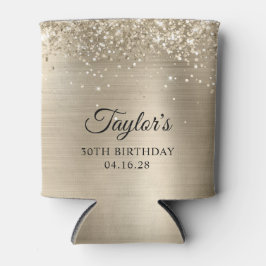 Glittery Champagne Folie 30e verjaardag Blikjeskoeler