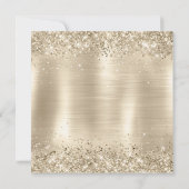 Glittery Champagne Gold Folie 30e verjaardag Kaart (Achterkant)