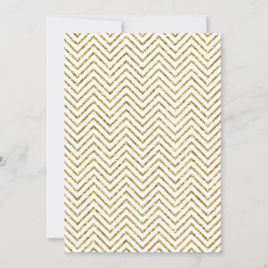 Glittery Chevron | Bridal Shower-uitnodiging Kaart (Achterkant)