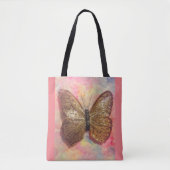 "Glittery Chic Butterfly Tote Bag (Voorkant)