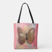 "Glittery Chic Butterfly Tote Bag (Achterkant)