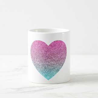 Glittery Colorful Heart Koffiemok