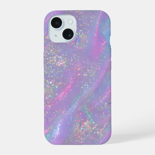 Glittery Crystal Organza iPhone 15 Case (Achterkant)