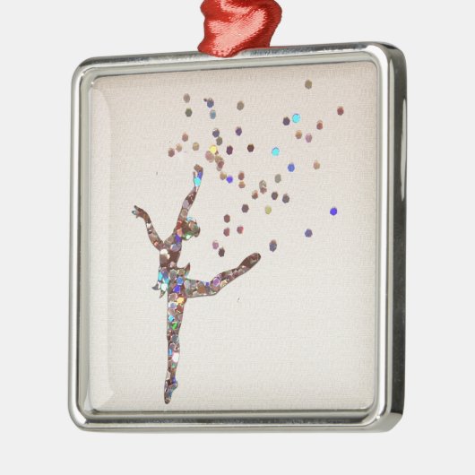 Glittery Dancer Metalen Ornament (Links)
