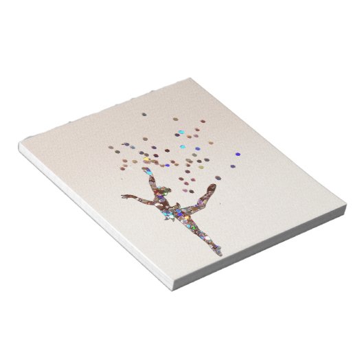Glittery Dancer Notitieblok (Schuin)