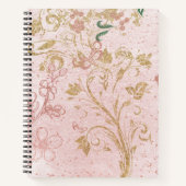 Glittery Designed Flower Notitieboek (Voorkant)