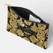 Glittery Dierlijke Huiddruk Patroon Aangepast Mono Etui (Open)