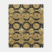 Glittery Dierlijke Huiddruk Patroon Aangepast Mono Fleece Deken (Voorkant)