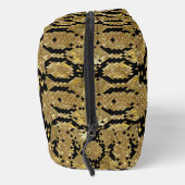 Glittery Dierlijke Huiddruk Patroon Aangepast Mono Toilettasje (Rechts)