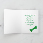 Glittery Dog Botten Elke Kaart voor kerstmis met e (Binnen)