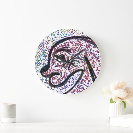Glittery Dog Wall Clock Grote Klok (Huis)