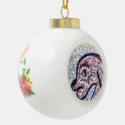 Glittery Doggie Ceramic Ball Ornament (Links)