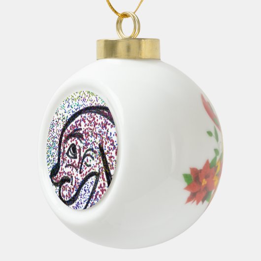 Glittery Doggie Ceramic Ball Ornament (Rechts)