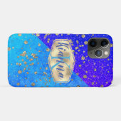 Glittery Dreamweaver Blue Monogram Case-Mate iPhone Case (Achterkant (horizontaal))