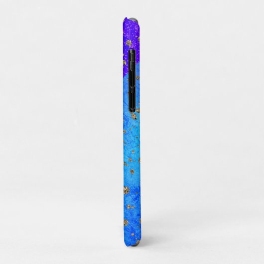 Glittery Dreamweaver Blue Monogram Case-Mate iPhone Case (Achterkant/links)