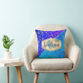 Glittery Dreamweaver Blue Monogram Kussen (Stoel)