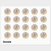 Glittery druppelaar wink-welder ronde sticker (Vel)