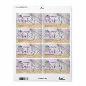 Glittery druppels cupcake-chef-banketbakkerij etiket (Full Sheet)