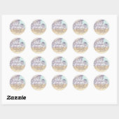 Glittery druppels cupcake-chef-banketbakkerij ronde sticker (Vel)
