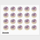 Glittery druppels cupcake-chef-banketbakkerij ronde sticker (Vel)