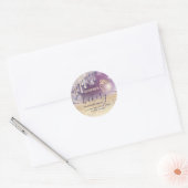 Glittery druppels cupcake-chef-banketbakkerij ronde sticker (Envelop)