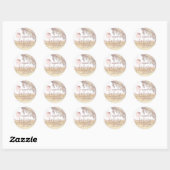 Glittery druppels cupcake-chef-banketbakkerij ronde sticker (Vel)
