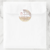 Glittery druppels cupcake-chef-banketbakkerij ronde sticker (Tas)