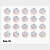 Glittery druppels cupcake-chef-banketbakkerij ronde sticker (Vel)
