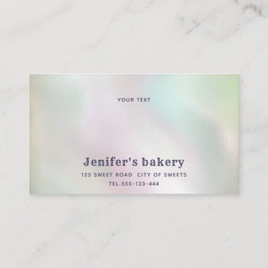 Glittery druppels cupcake-chef-banketbakkerij visitekaartje (Achterkant)