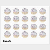 Glittery druppels cupcake chef script bakery class ronde sticker (Vel)