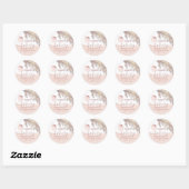Glittery druppels cupcake chef script bakery class ronde sticker (Vel)
