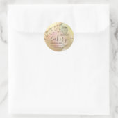 Glittery druppels cupcake chef script bakery class ronde sticker (Tas)